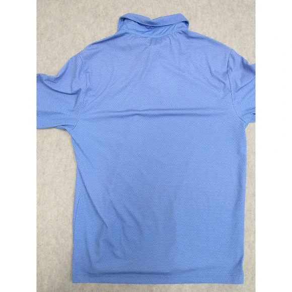 Rorie Whelan Golf Mens Blue Micro Dot Performance Polo Shirt Size Medium Stretch - Picture 5 of 7